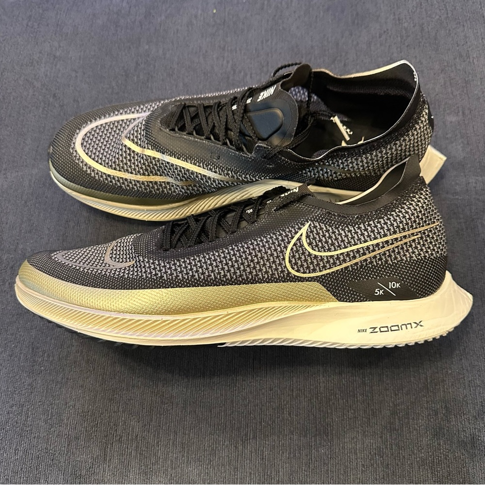 Nike ZoomX 🔥 Streakfly NBY Running Racing Shoes Black Gold DJ6566-001 Size 14